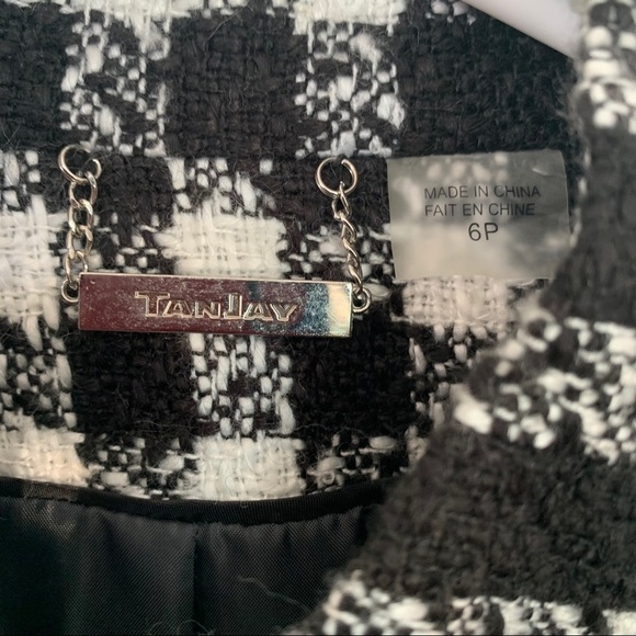 TANJAY PLAID WOOL ZIPPERED WOMEN JACKET SIZE 6 - Picture 4 of 7